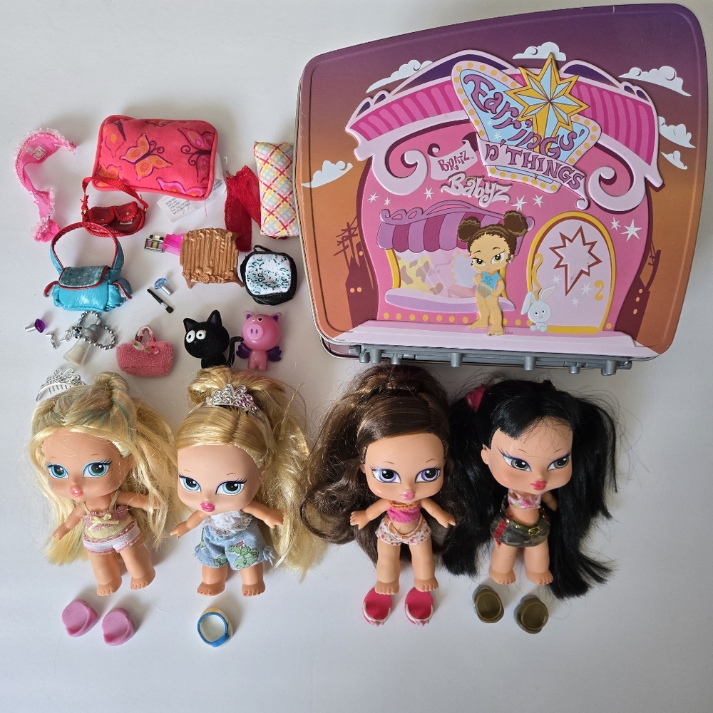Bratz Babyz Lot.of 4 Dolls, Accessories, And Lunch Box Play Set - Picture 2 of 12